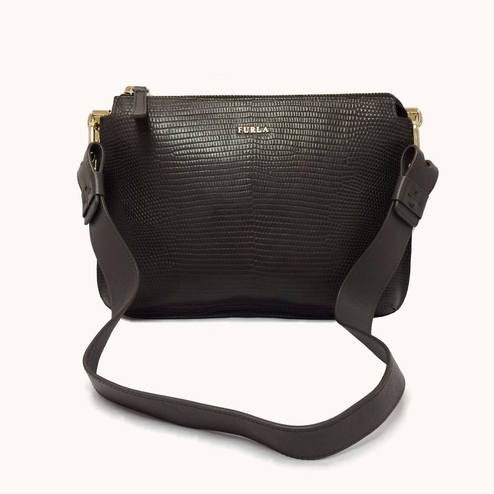 Furla Jade Embossed Shoulder Bag